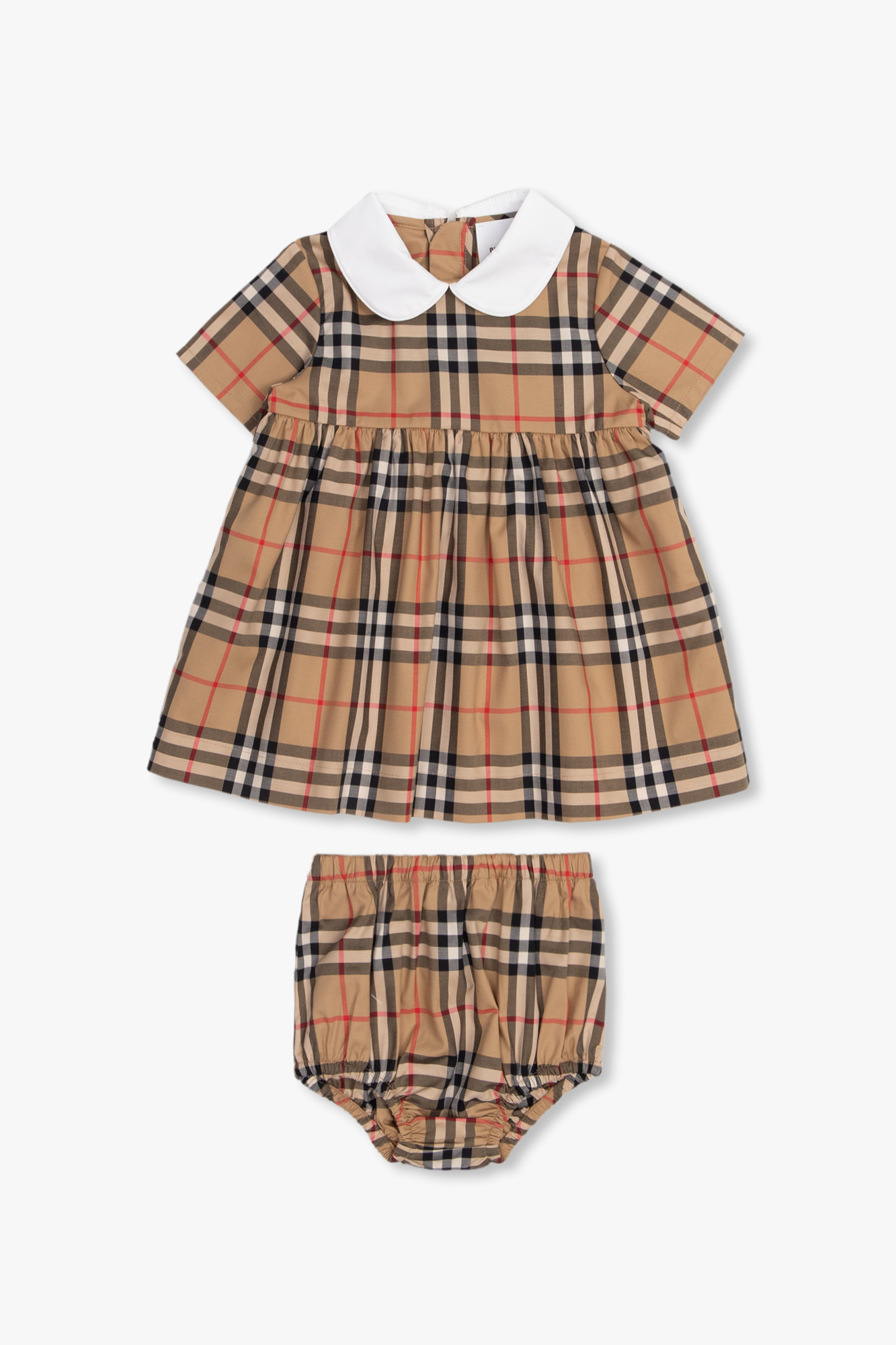 Baby dress 6 9 months short sleeves Burberry beige Girls dresses